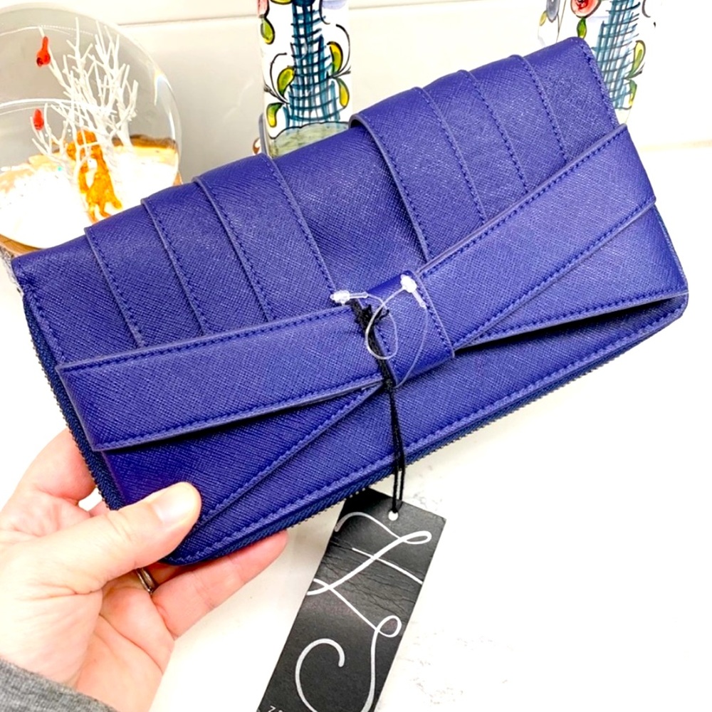 Zac Posen “Shirley Bow” Leather Clutch